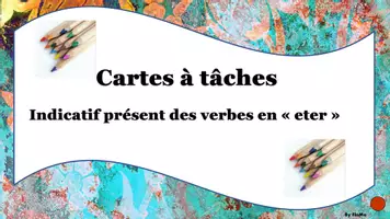 Aperçu - Apprentissages en autonomie - conjugaison cartes à tâches verbes en eter - Page 1