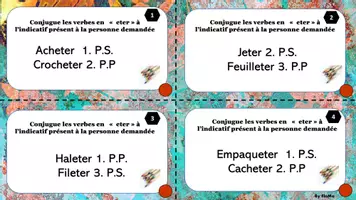 Aperçu - Apprentissages en autonomie - conjugaison cartes à tâches verbes en eter - Page de couverture