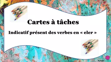 Aperçu - Apprentissages en autonomie - Conjugaison cartes à tâches ind présent verbes en eler - Page 1