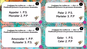Aperçu - Apprentissages en autonomie - Conjugaison cartes à tâches ind présent verbes en eler - Page de couverture