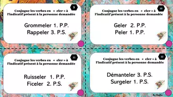 Aperçu - Apprentissages en autonomie - Conjugaison cartes à tâches ind présent verbes en eler - Page 3