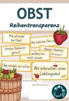 Vorschau - Anderer Materialtyp - 1./2.Klasse: Reihentransparenz zum Thema Obst - Deckblatt