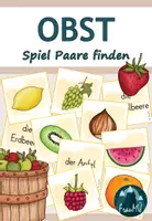 Vorschau - Spiele - 1./2.Klasse: Obst Spiel Paare finden - Deckblatt