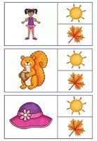 Vorschau - Bildkarten - Klammerkarten Herbst & Sommer (Jahreszeiten) Fördermaterial - Seite 3