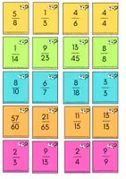 Vista previa - Refuerzo / NEE / Materiales de apoyo - JUEGO TARJETAS FRACCIONES: propias, impropias, iguales - página 3