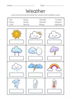 Vorschau - Arbeitsblätter - Worksheets Weather - English lesson - Seite 1