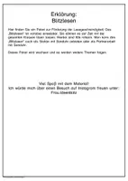 Vorschau - Arbeitsblätter - Blitzlesen Lesetraining Leseförderung Lesegeschwindigkeit - Seite 1