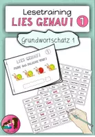 Vorschau - Arbeitsblätter - Erste Wörter - Lies- streich durch - schreib ab 1 - Deckblatt