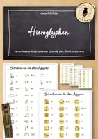 Vorschau - Arbeitsblätter - Arbeitsblätter: Hieroglyphen - Deckblatt