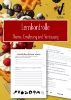 Vorschau - Test - Lernkontrolle Ernährung & Verdauung - Deckblatt
