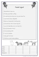 Vorschau - Arbeitsblätter - Hunde Logical kostenlos Deutsch 2.Klasse, 3.Klasse - Seite 1