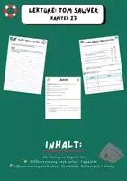 Vorschau - Arbeitsblätter - Tom Sawyer (Kapitel 22+23): Einen Dialog schreiben + Rollenspiel - Deckblatt