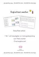 Vorschau - Arbeitsblätter - Englischtest Weather - Deckblatt