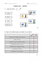 Vorschau - Arbeitsblätter - Englischtest Weather - Seite 1