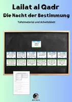Vorschau - Arbeitsblätter - Lailat al Qadr - Die Nacht der Bestimmung - Tafelmaterial mit Arbeitsblatt - Deckblatt