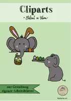 Vorschau - selbst erstellte Cliparts/Grafiken - Cliparts Ostern Elefanten Elefantenklasse - Deckblatt