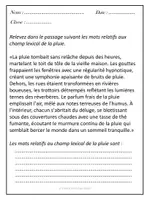 Aperçu - Feuilles d'exercices - Le champ lexical - 5 exercices corrigés - Page 3