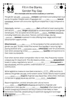 Vista previa - Hojas de trabajo - Textos Cloze - Fill in the Blanks The Gender Pay Gap 2 - Portada