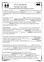 Vista previa - Hojas de trabajo - Textos Cloze - Fill in the Blanks The Gender Pay Gap 2 - página 1