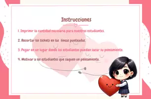 Vista previa - Refuerzo / NEE / Materiales de apoyo - Tickets de Pensamientos Positivos - página 1