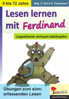 Vorschau - Arbeitsblätter - Lesen lernen mit Ferdinand – Legasthenie wirksam bekämpfen | Deutsch Förderschule Grundschule Sekundarstufe I Klasse 3-7 | Legasthenie, LRS, Lesekompetenz, Lesetraining, Förderung, Lösungen - Deckblatt