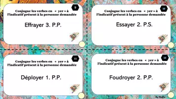 Aperçu - Apprentissages en autonomie - cartes à tâches indicatif présent des verbes en yer - Page 3