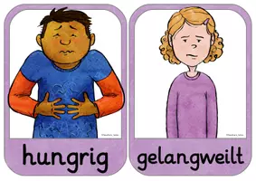 Vorschau - Stationenlernen - Bild- und Wortkarten: Gefühle - Seite 1