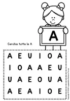 anteprima - Esercizi - Imparo le Vocali - 24 Schede stampabili - Pagina 3