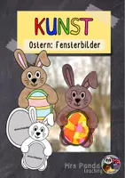 Vorschau - Mal- und Bastelvorlagen - Ostern: Fensterbilder mit Transparentpapier (Deko) - Deckblatt