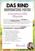 Vorschau - Stationenlernen - Das Rind - Die Kuh - Poster | Nutztiere - Säugetiere | Kooperative Klassendekoration - Seite 1