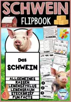 Vorschau - Mal- und Bastelvorlagen - Kreativwerkstatt Schweine Flipbook | Nutztiere - Säugetiere Projekt - Deckblatt