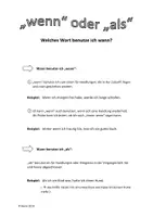 Vorschau - Arbeitsblätter - "wenn" oder "als" (mit Lösung) - Deckblatt