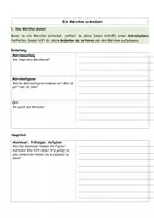Vorschau - Arbeitsblätter - Ein Märchen fortsetzen/schreiben Schreibplan - Deckblatt