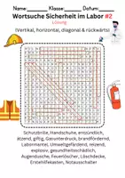 Vorschau - Arbeitsblätter - Wortsuche Sicherheit im Labor - Laborregeln - Chemieregeln - Seite 1