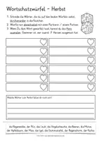 Aperçu - Jeux - jeu allemand Herbst Wortschatzwürfel Deutsch - Page 3