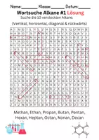 Vorschau - Arbeitsblätter - Wortsuche Alkane - Chemie Unterricht - Seite 2