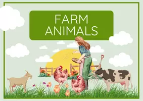 Vorschau - Bildkarten - Flashcards Farm - English - Seite 1