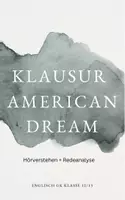 Vorschau - Klassenarbeiten - Klausur American Dream Redeanalyse und HV mit EWH - Deckblatt
