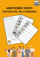 Vorschau - Arbeitsblätter - Arbeitseinheit Berufe: Wörtersuchsel und Schreibübung - Deckblatt