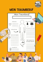Vorschau - Arbeitsblätter - Mein Traumberuf: Kreatives Arbeitsblatt zur Berufswahl und zum gestalten - Deckblatt