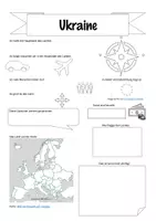 Vorschau - Arbeitsblätter - Steckbriefe Europa-Ukraine mit Lösungen, Freiarbeit, Lerntheke - Deckblatt