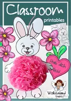 Vorschau - Mal- und Bastelvorlagen - Hasen aus Serviettenrose basteln Muttertag Vatertag - Deckblatt