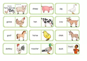 Vorschau - Stationenlernen - Domino: Farm Animals - Seite 2