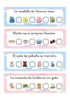Vista previa - Refuerzo / NEE / Materiales de apoyo - TARJETAS COMPRENSIÓN DE ORACIONES (MINÚSCULA) - página 3