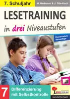 Vorschau - Arbeitsblätter - Lesetraining in drei Niveaustufen Klasse 7 | Sinnerfassendes Lesen, Leseverstehen, Differenzierung, Inklusion | Deutsch Sekundarstufe I Förderschule Klasse 7 Lösungen - Deckblatt