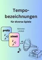 Vorschau - Spiele - Tempobezeichnungen Kärtchen für Merkspiel und Rätselraten - Deckblatt