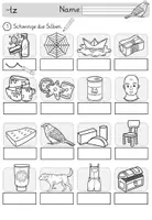 Vorschau - Unterrichtsreihen - Wörter mit tz / z - GRUNDSCHRIFT - Arbeitsblätter für Deutsch inklusive Minilesespur, Schleichdiktat und Puzzle - Seite 3