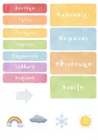 Προεπισκόπηση - Φύλλα εργασίας - Διαδραστικός πίνακας καιρού, εποχής, ημέρας Born2Play - Σελίδα 2