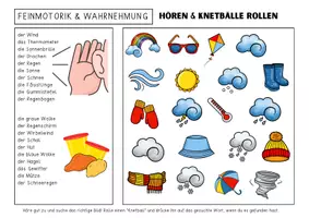 Vorschau - Spiele - Sprachförderung Kindergarten & DAZ - KNETBRETTER "Wetter" | Daz Sprachförderung Vorschule Sprachförderung Kita - Seite 2