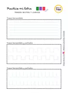 Vista previa - Hojas de trabajo - Practico mi letra Trazos rectos y curvos - página 2